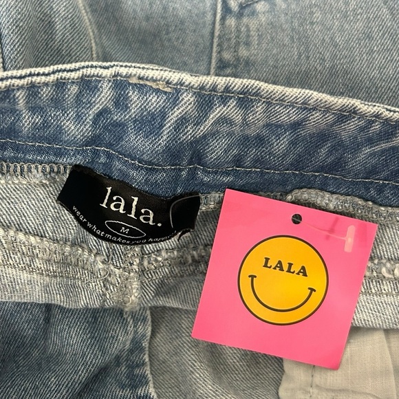 Dressed in Lala Maxi Light Blue Denim Slit Skirt Med Casual Fashion Slant NWT - Picture 12 of 14